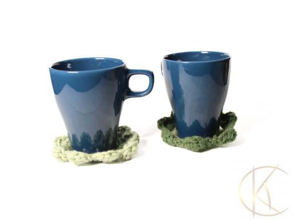 Crochet Succulent Plant Pot Coaster Set 1 - Image 4