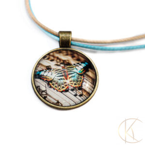 Pendant on cord necklaces - Butterfly