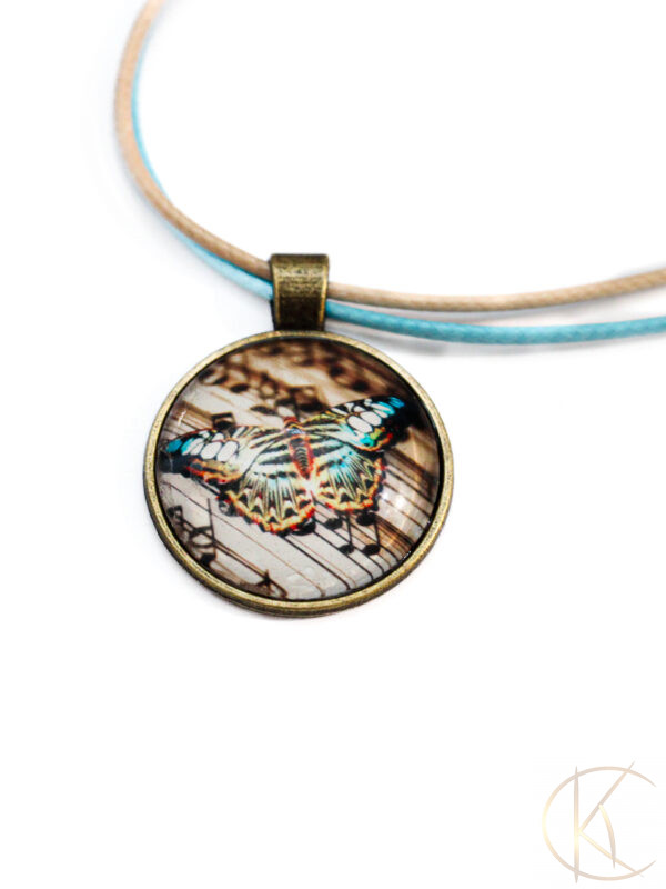 Pendant on cord necklaces - Butterfly