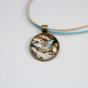 Pendant on cord necklaces - Butterfly