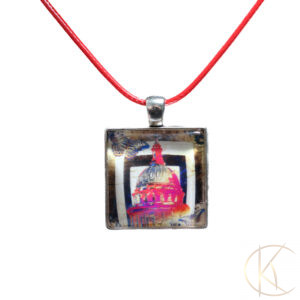 Pendant with cord necklace - ATX Capitol building