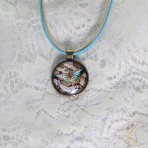 Pendant on cord necklaces - Butterfly