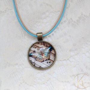 Pendant on cord necklaces - Butterfly