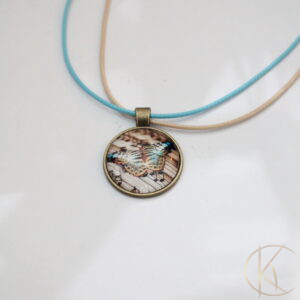Pendant on cord necklaces - Butterfly